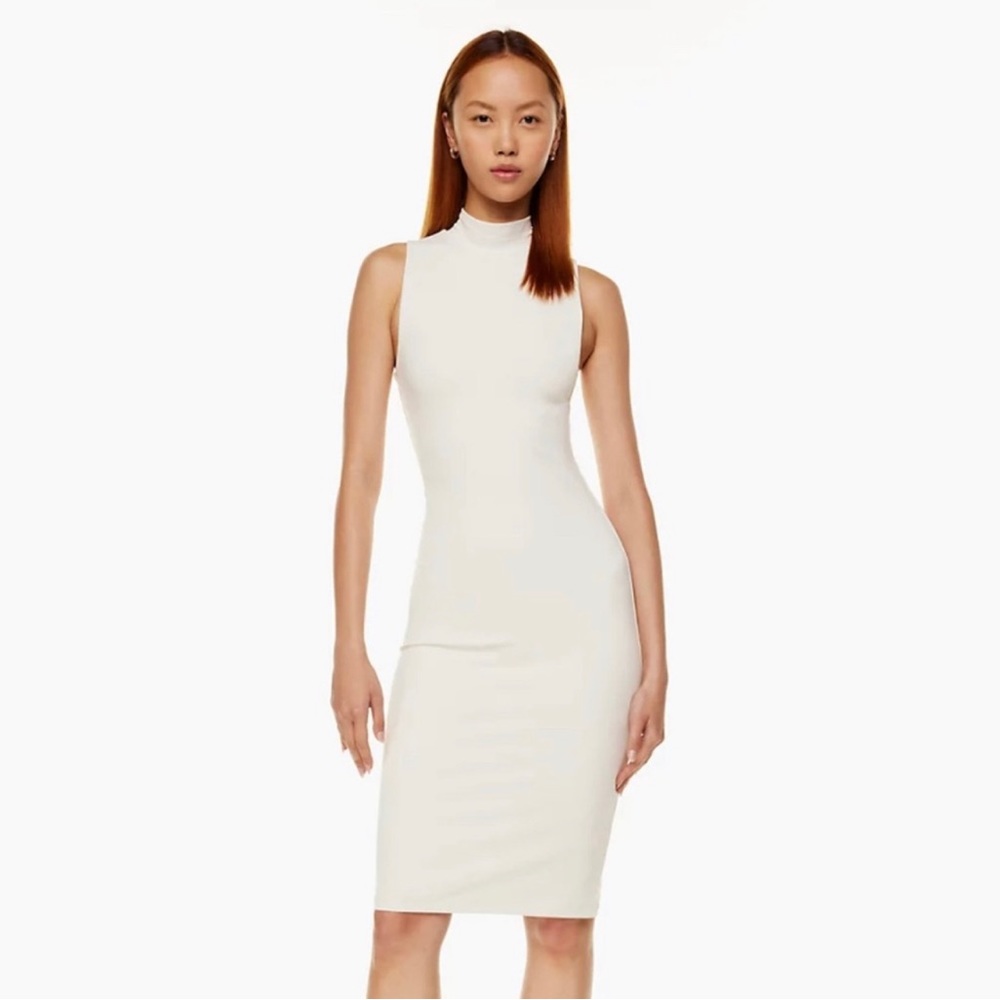 Aritzia Ivory Sleeveless Midi Dress